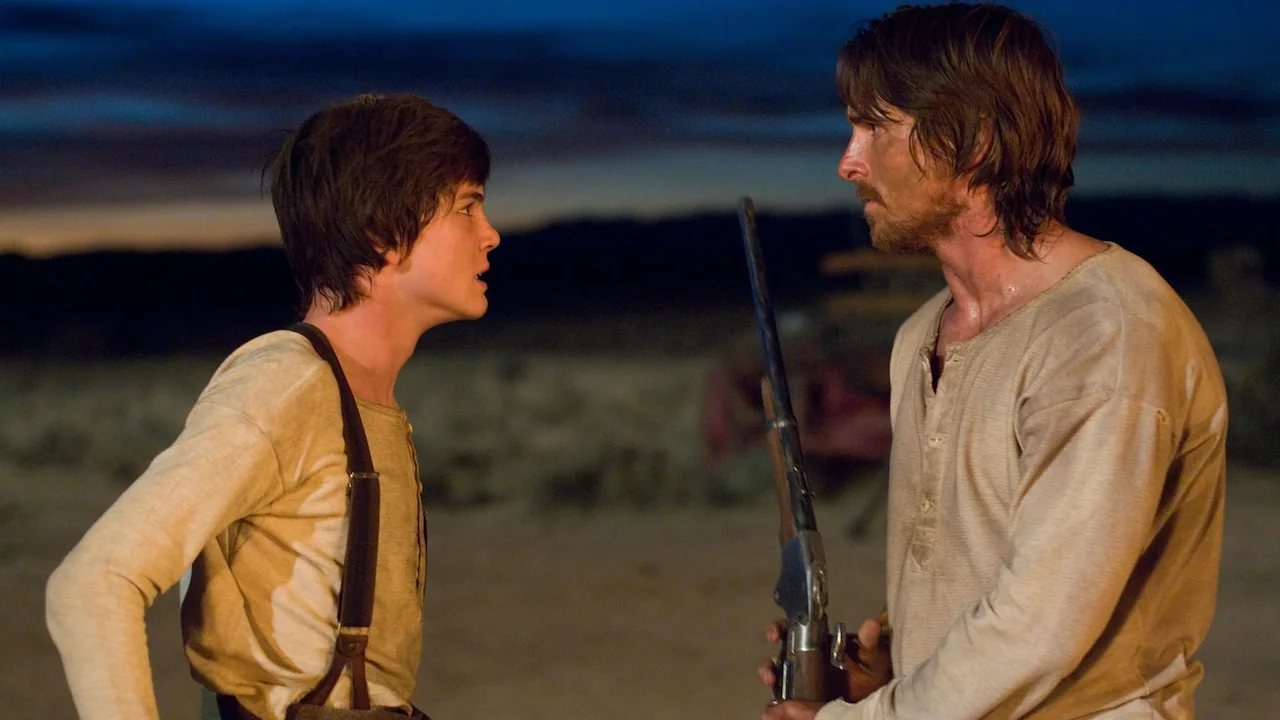 Christian Bale e Logan Lerman em "Os Indomáveis" (2007)