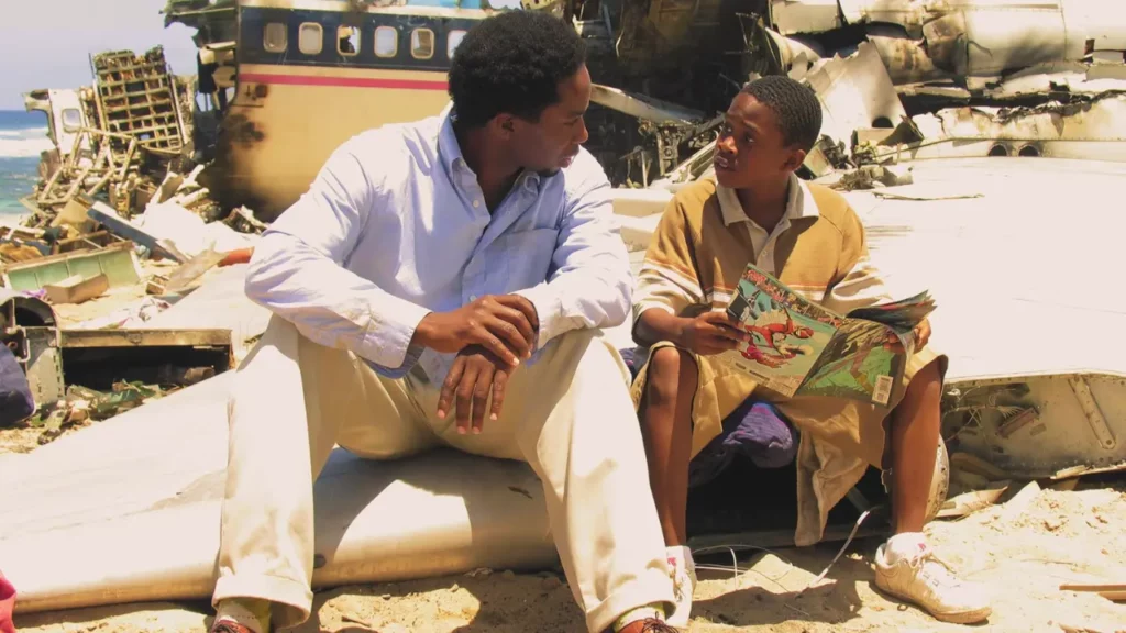 Michael (Harold Perrineau) e Walt (Malcolm David Kelley), em Lost (ABC)