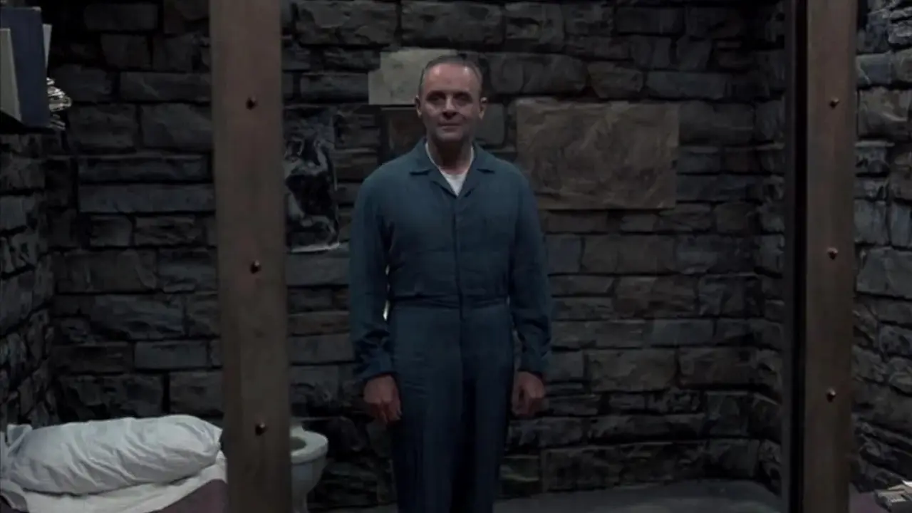 Foto de Anthony Hopkins em "O Silêncio dos Inocentes" (1991 - Orion Pictures)