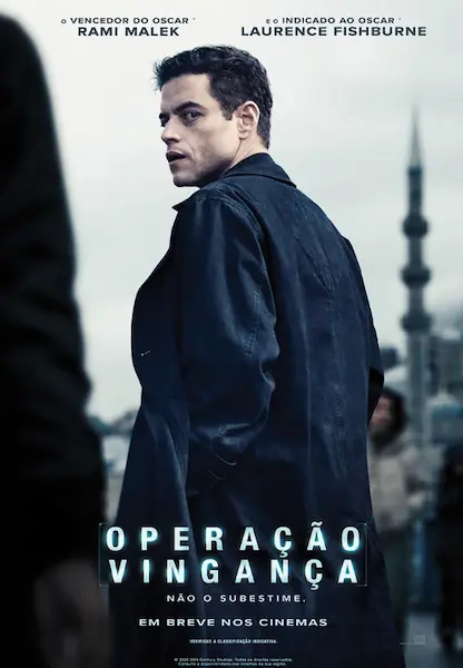 Rami Malek em destaque no cartaz de "Operação Vingança"