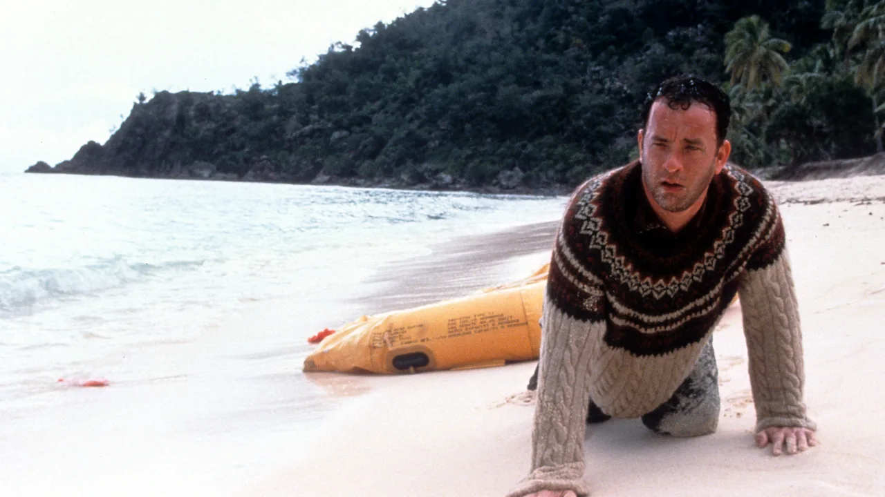 Tom Hanks em "Náufrago" (DreamWorks SKG)