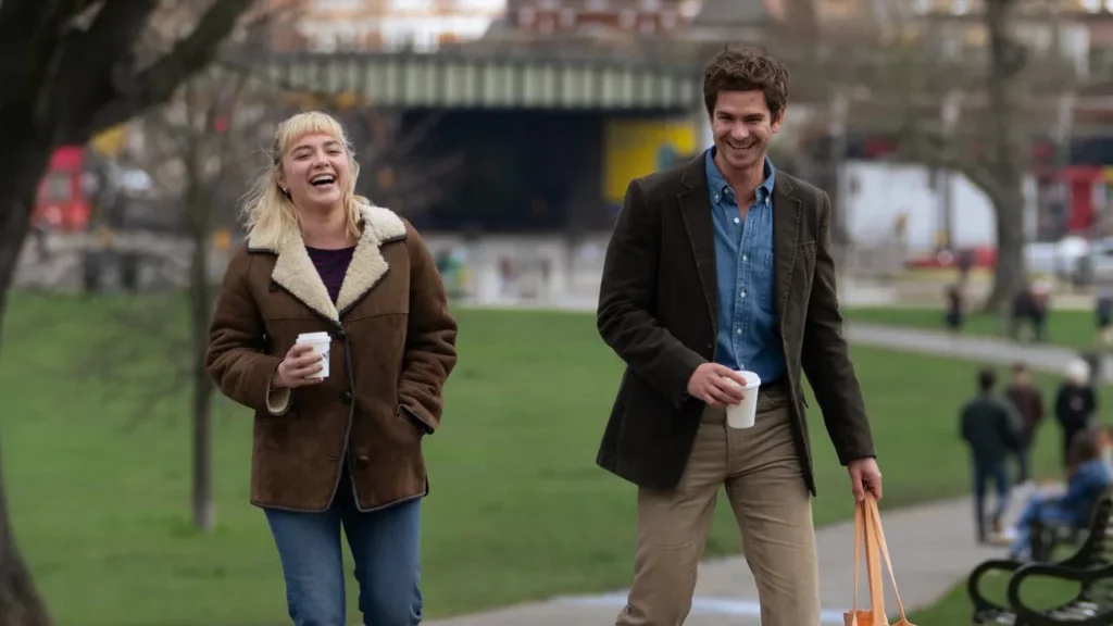  Florence Pugh e Andrew Garfield em "Todo Tempo que Temos" (A24)
