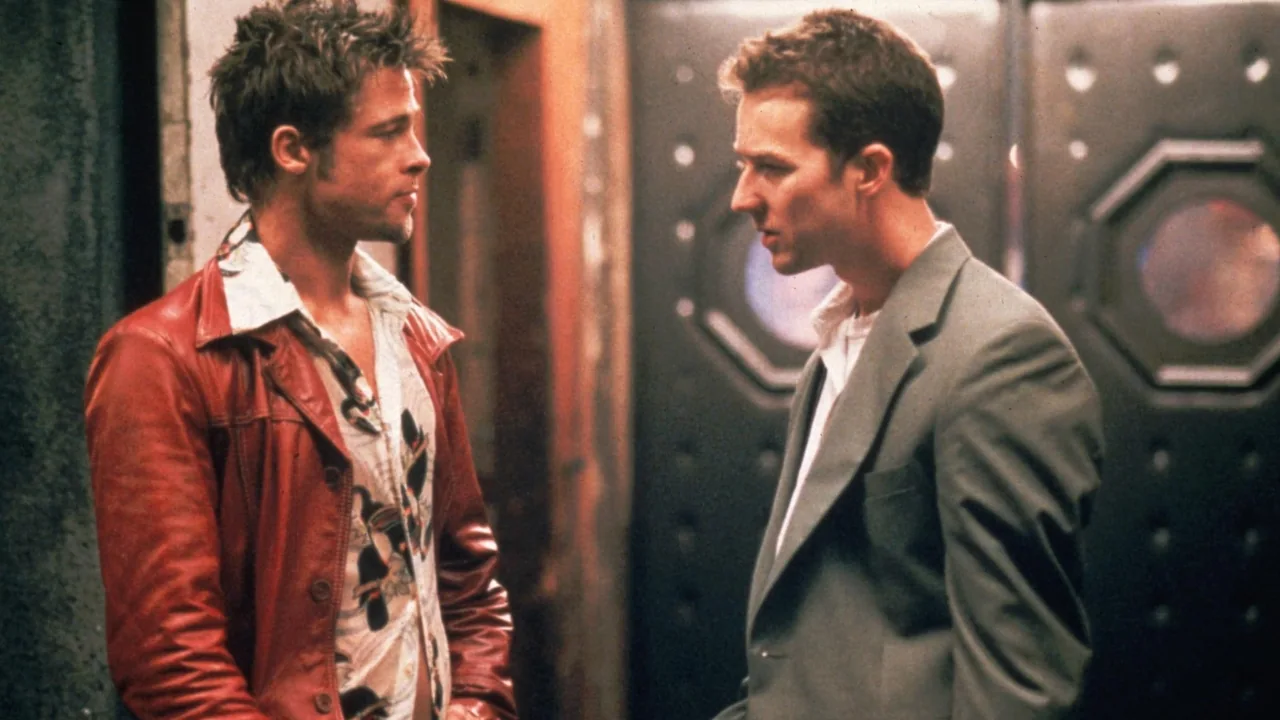 Brad Pitt e Edward Norton em Clube da Luta (1999) - (Foto: Reprodução)