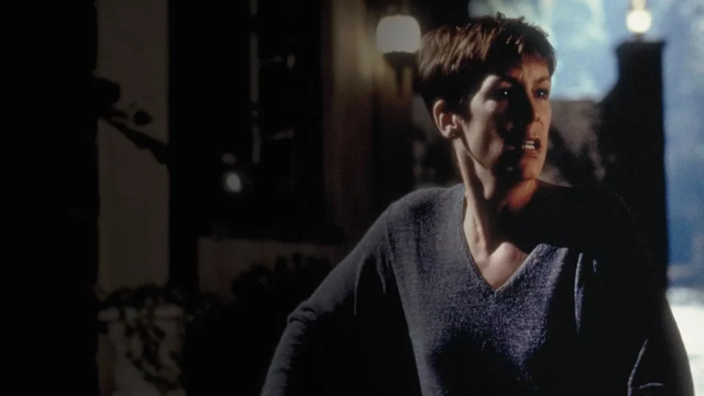 Jamie Lee Curtis em "Halloween H20: Vinte Anos Depois" (Miramax Films)