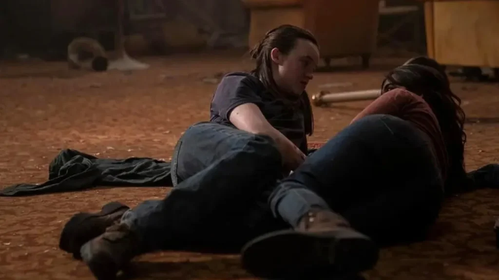 Ellie e Dina, em The Last of Us