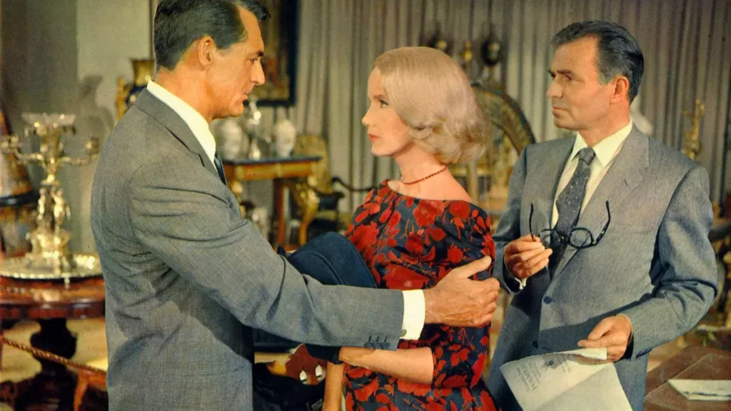 Cary Grant, James Mason e Eva Marie Saint em "Intriga Internacional" -  filme de Alfred Hitchcock 