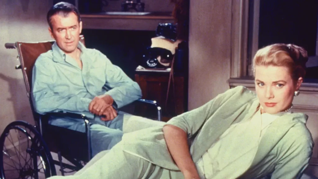 Grace Kelly e James Stewart em "Janela Indiscreta"